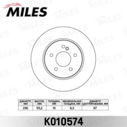 K010574 Диск тормозной MERCEDES W203 180-350/W210 200-430 задний вент.D 290мм.