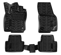 AIRLINE ACM-PS-74 Ковры для VW Tiguan II (16 -), 4 шт., (крепеж), выс. борт, 3D с подпятником, ТЭП, черн.