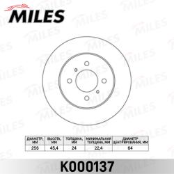 K000137 Диск тормозной MITSUBISHI COLT 1.8 92>97/LANCER R14 1.3-1.8(GEN) 00> передний