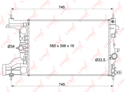 Радиатор CHEVROLET CRUZE 1.8/2.0 M/T 09- RB-1013