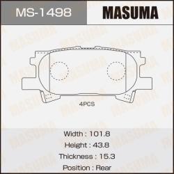 Колодки задние MS-1498