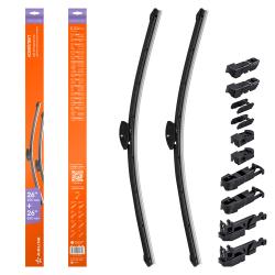 Щетки стеклооч бескаркас универс компл. (2шт.) 650/650мм (26"/26") 6 адптр (AWB-BK-650-650K)