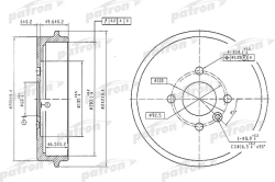 PDR1247 Барабан тормозной
