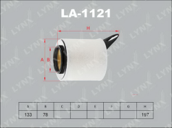 Фильтр воздушный BMW E90/E81 1.6-2.0 04- LA-1121