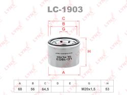 Фильтр масляный SMART FORTWO 1.0 07- LC-1903