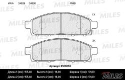 E100233 Колодки тормозные MITSUBISHI PAJERO SPORT 08>/L200 05> передние SemiMetallic