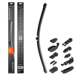 Щетка стеклоочистителя бескаркас PRO 530мм (21") 10 адаптеров (AWB-BK-530)