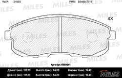E100041 Колодки торм.NISSAN JUKE/MAXIMA/TEANA/TIIDA/SUZUKI SX4 пер.б/инд.из.SemiMetallic