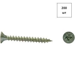 шуруп универс.6х40 ж.ц. Zen потай.PZ 200шт FORTLUFT sts013487