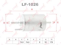 Фильтр топливный AUDI A4 2.0-3.2 04-08 / A6 2.0-3.2 05-11 / A8 2.8-4.2 05-10 lf-1026