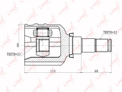 ШРУС TOYOTA COROLLA VII-VIII E100/E110/YARIS I-II 1.3-1.5 99- внутр. CI-7509