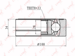 ШРУС AUDI 80/A4 I/SKODA/GOLF I-III/PASSAT II-IV 1.6-2.9 81-10 внутр. CI-8008