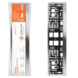 Рамка под номерной знак "Хром", с планкой (AFC-07)