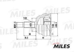 GA20517 ШРУС VW GOLF III/PASSAT III-IV/CADDY II 1.6TD-2.0 88-04 нар.