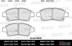 E100215 Колодки тормозные TOYOTA YARIS 1.0-1.3 передние SemiMetallic