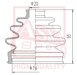 Шрус наружный 22x55x25 NISSAN NISSAN ALMERA N16 ns-n16