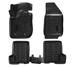 AIRLINE ACM-PS-08 Ковры для Лада XRay (16-), 4 шт., (крепеж), выс. борт, 3D с подпятником,без вещ.ящика, ТЭП, черн.