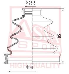 Шрус внутренний правый 24x43x28 MAZDA MAZDA 3 mzir-m3m2