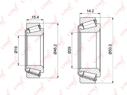 Подшипник ступ.AUDI 100/80/A4/A6/VW CADDY 76-04 зад. WB-1276