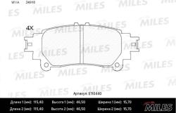 Колодки тормозные LEXUS RX 350/450h 09- задние SemiMetallic E110440