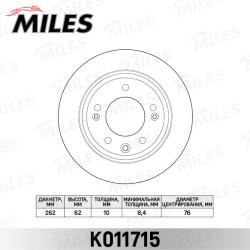 K011715 Диск тормозной HYUNDAI SONATA 09- задний