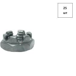 Гайка корончатая М 24х1.5 DIN 937 (низкая) (17Н) 25шт FORTLUFT sts020297