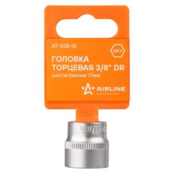 Головка торцевая 3/8" шестигранная 17мм пласт.подвес (AT-S38-10)