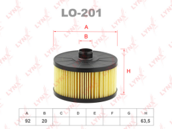 Фильтр масляный RENAULT LOGAN/SANDERO/MEGANE/CLIO/NISSAN QASHQAI 1.2 14- LO-201