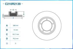 Диск тормозной передний C210R2139