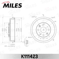 K111423 Барабан тормозной MAZDA 323 98-04