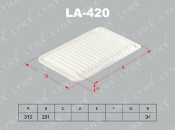 Фильтр воздушный MAZDA 2/3 1.3-1.6 03- LA-420