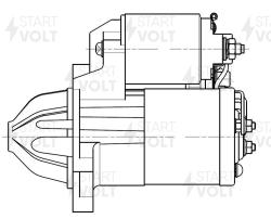 STARTVOLT LSt 2504 Стартер для автомобилей Mazda 3 BL (08-) 1.6i 1,2кВт