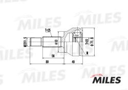 GA20102 ШРУС FORD FIESTA V/FUSION 1.25-1.4TDCI 01- нар.
