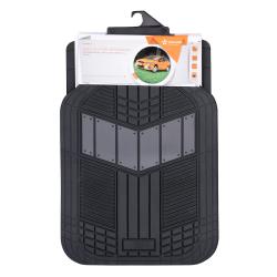 Ковры в салон, ПВХ, универсальные, черные/серые, компл. 4 шт.(ACM-RM-10)