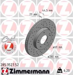 Диск тормозной передний перфорированный с покрытием SPORT COAT Z 285.3527.52