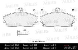 Колодки тормозные HONDA CIVIC 1.4-1.8 94-05 передние SemiMetallic E100548