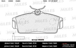 E100016 Колодки тормозные NISSAN ALMERA 00>/PRIMERA 96>02 передние SemiMetallic