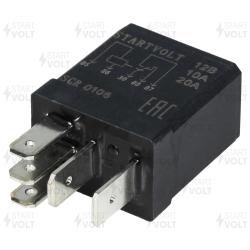 Реле автомоб. 5 конт. 12V 10/20A (без резист., Т-выступ) унив. (SCR 0106)