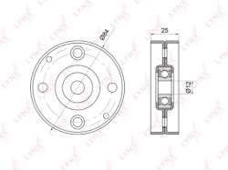 Ролик ремня приводного NISSAN ALMERA 00-05/NOTE 05- конд. YM179177