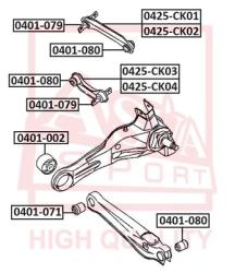 Тяга задняя поперечная правая MITSUBISHI MITSUBISHI LANCER/MIRAGE CJ 1995-2003 MITSUBISHI LANCER/MIR 0425-ck04