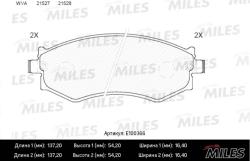 E100366 Колодки тормозные HYUNDAI SONATA 88-93/NISSAN PRIMERA 90-98 передн. SemiMetallic
