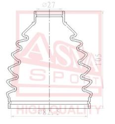 Шрус наружный 25x60x27 HYUNDAI SANTA FE 2000-2006 hyr-sfa52