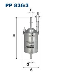 Фильтр топливный VAG POLO/GOLF/CADDY/FABIA/A2/A3 99- PP 836/3