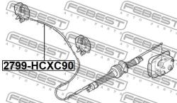 Трос открывания капота VOLVO XC90 2003- 2799-HCXC90