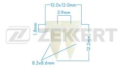 Клипса крепёжная Mitsubishi Toyota (миним. кол-во заказа 10 шт) be-1743