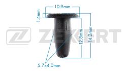 Клипса крепёжная Honda Mitsubishi Nissan (миним. кол-во заказа 10 шт) be-1796