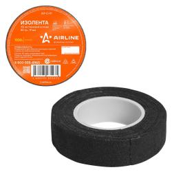 AIRLINE AIT-C-01 Изолента ХБ на тканевой основе, 80 г., прорезиненная, (19мм*0,4мм*7м), черная