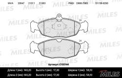 E100144 Колодки тормозные OPEL ASTRA F/DAEWOO NEXIA/CHEVROLET LANOS 97> пер.SemiMetallic