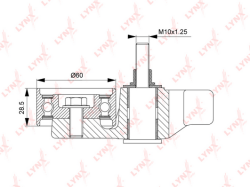 Натяжитель ремня ГРМ MITSUBISHI L200 2.5 DI-D 05- PB-1252