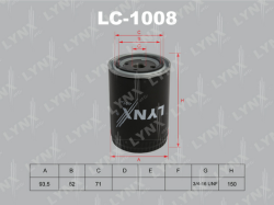 Фильтр масляный VW G2/G3/PASSAT/TRANSPORTER/AUDI 80/100/A6 1.3D-2.5D LC-1008